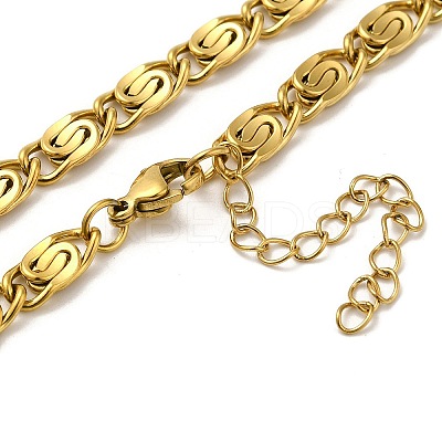 Ion Plating(IP) 304 Stainless Steel Lumachina Chain Necklaces NJEW-C060-01C-G-1