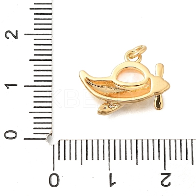 Brass Micro Pave Cubic Zirconia Pendants KK-U040-04G-1