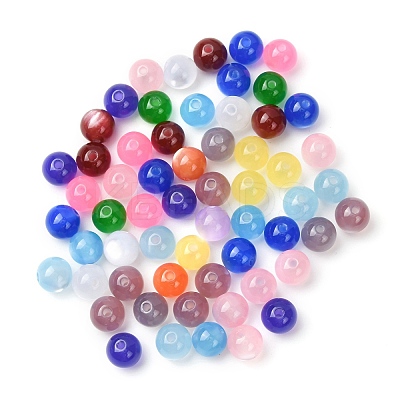 Resin Imitation Cat Eye Beads RESI-C073-03B-1
