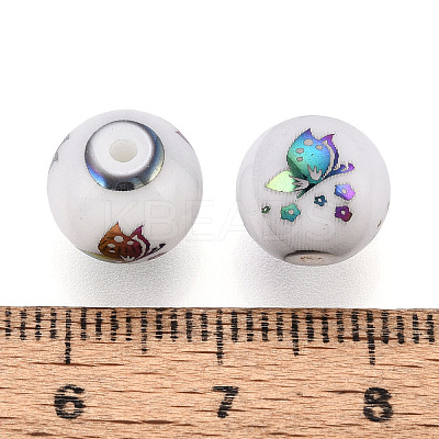 Electroplate Glass Beads EGLA-S178-12H-1