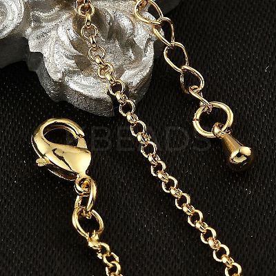 Brass Rolo Chain Bracelets for Women BJEW-G735-05G-1