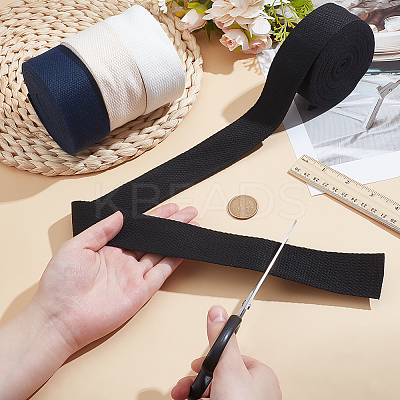 4 Rolls 4 Styles Polyester-Cotton Ribbon DIY-PH0030-48-1