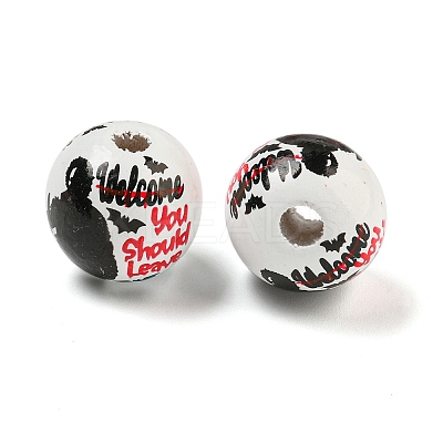 Halloween Series Wood European Beads WOOD-U002-01E-1