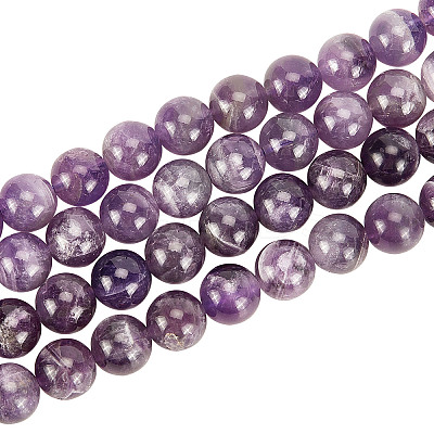 Natural Amethyst Beads Strands G-OC0001-63-10mm-1
