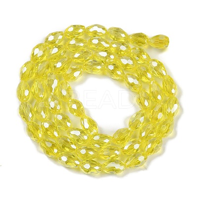 Transparent Electroplate Glass Beads Strands EGLA-N013-T4mm-B26-1