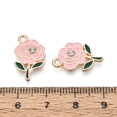 Alloy Rhinestone & Enamel Pendants ENAM-T024-63B-G-1