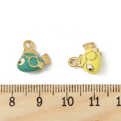 304 Stainless Steel Enamel Charms STAS-P396-19G-M-1