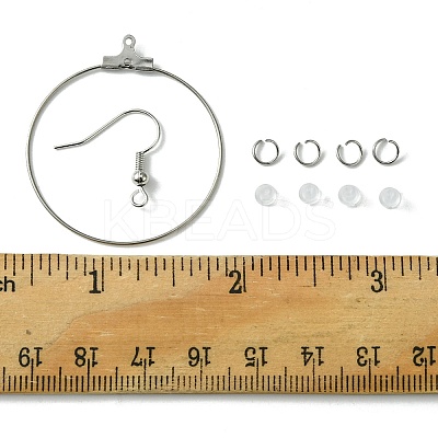 67Pcs 4 Styles 304 Stainless Steel Wire Pendants FIND-FS0002-29-1