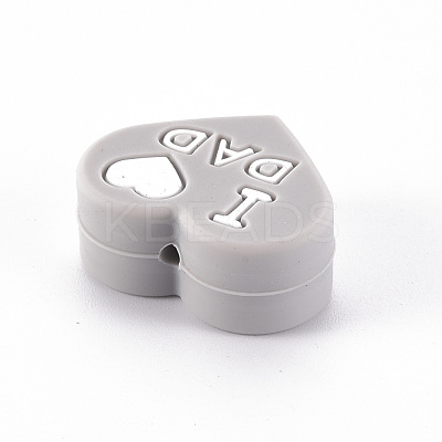 Mother's Day Father's Day Food Grade Eco-Friendly Silicone Focal Beads SIL-N002-10I-1