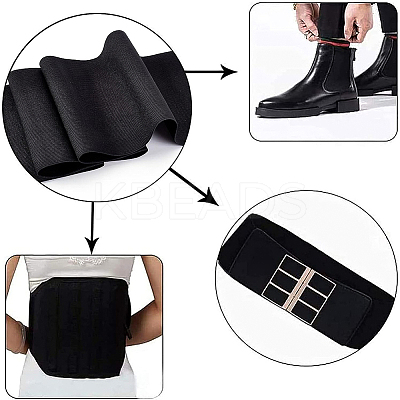 4m 4 Style Black & White Flat Elastic Rubber Band OCOR-BC0001-63-1