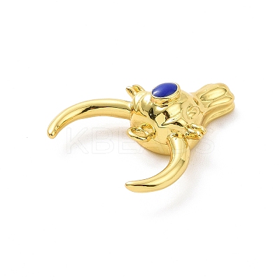 Eco-friendly Rack Plating Brass Enamel Pendants KK-F843-21G-1