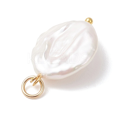 Natural Keshi Pearl Pendants PALLOY-JF04960-1