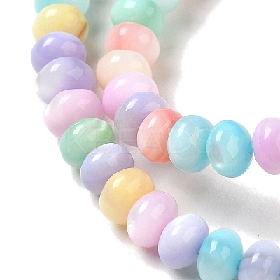 Rainbow Color Dyed Natural Freshwater Shell Beads Strands SHEL-G018-02G-1