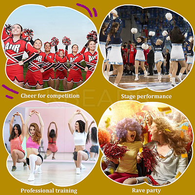 Plastic Cheerleading Pom Poms Cheerleading Hand Flowers AJEW-WH20010-90C-1