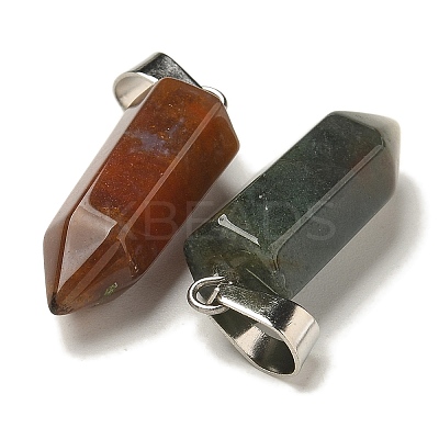 Natural Indian Agate Pendants G-Z067-07P-23-1