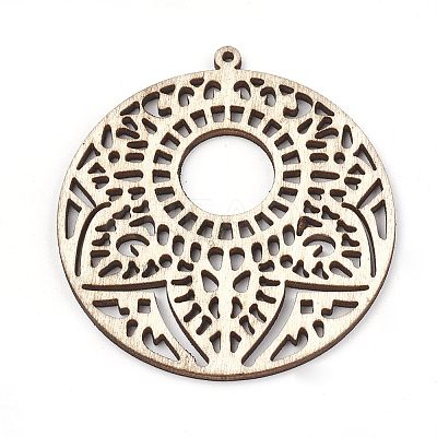 Undyed Wood Big Pendants LS-X-WOOD-T008-42-1