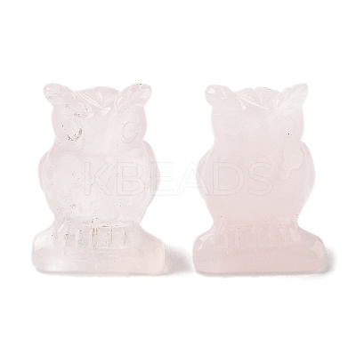 Natural Rose Quartz Carved Figurines DJEW-L023-G07-1