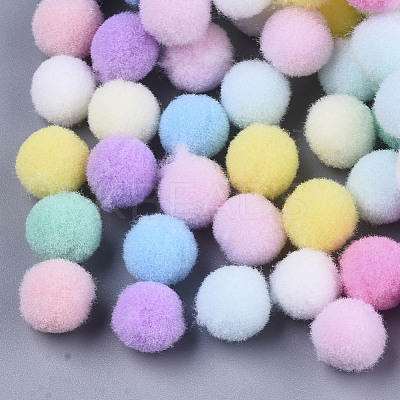 DIY Doll Craft Polyester High-elastic Pom Pom Ball AJEW-R093-02E-01-1
