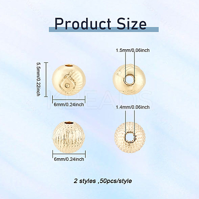 100Pcs 2 Style Alloy Beads FIND-DC0002-08-1