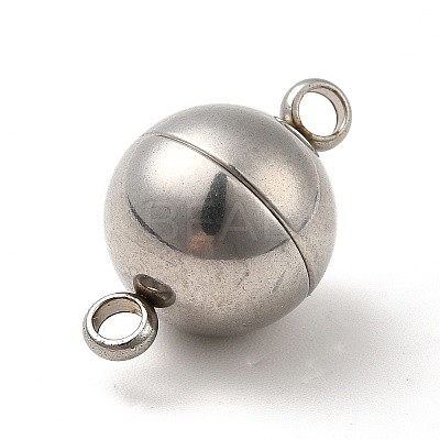 Tarnish Resistant 304 Stainless Steel Magnetic Clasps with Loops STAS-K006-12mm-04C-1