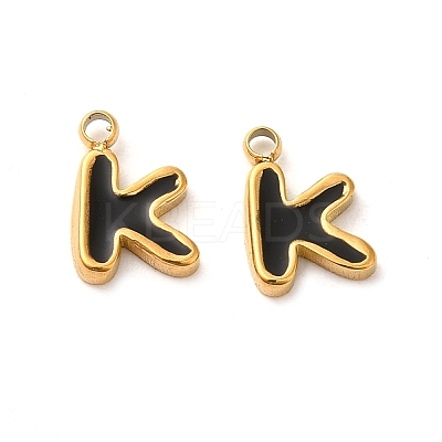 304 Stainless Steel Enamel Charms STAS-L022-292G-K-1