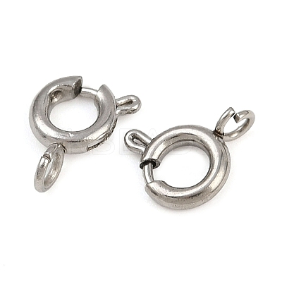 304 Stainless Steel Spring Ring Clasps STAS-B095-05B-P-1
