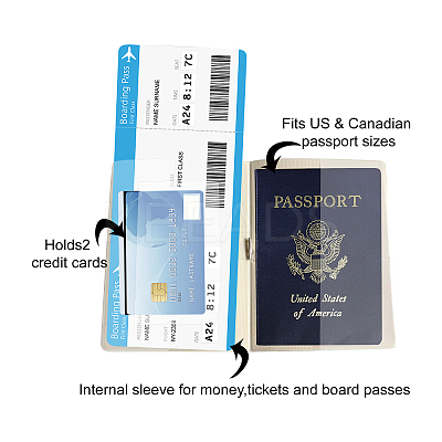 1Pcs Imitation Leather Passport Holder Cover Case AJEW-CN0001-12A-1
