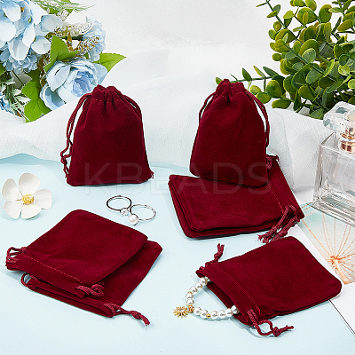 25Pcs Rectangle Velvet Drawstring Pouches TP-BBC0001-04A-02-1