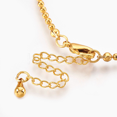 Brass Ball Chain Necklace Making KK-F763-06G-1