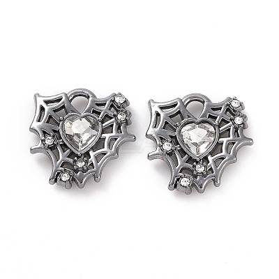 Rack Plating Alloy Glass Pendants FIND-I037-37A-1