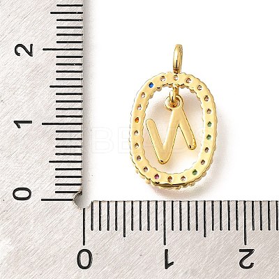 Brass Micro Pave Cubic Zirconia Pendants ZIRC-P123-01G-N02-1