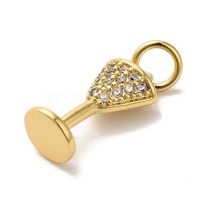 Brass Micro Pave Cubic Pendants KK-U027-07G-03-1