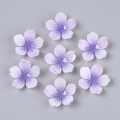Flower Acrylic Bead Caps X-SACR-T017-51F-1