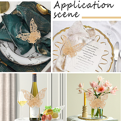 Butterfly Paper Napkin Rings AJEW-WH0348-03A-1