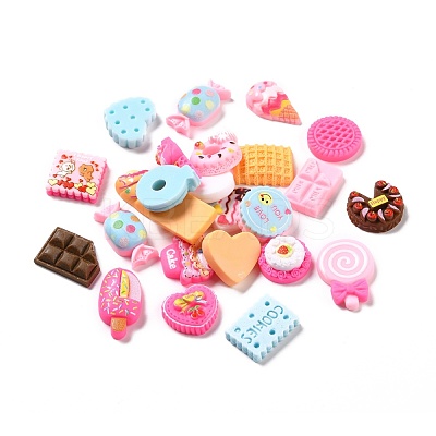 Opaque Resin Decoden Cabochons CRES-M012-02-1
