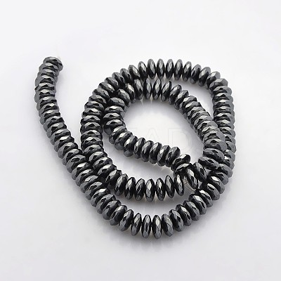 Electroplate Non-magnetic Synthetic Hematite Beads Strands X-G-J208H-03-1