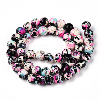 Synthetic Turquoise Dyed Beads Strands LS-G-E594-24C-1