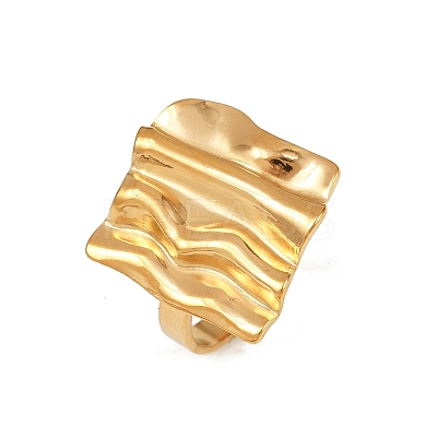 304 Stainless Steel Cuff Open Rings for Women RJEW-H255-01G-07-1