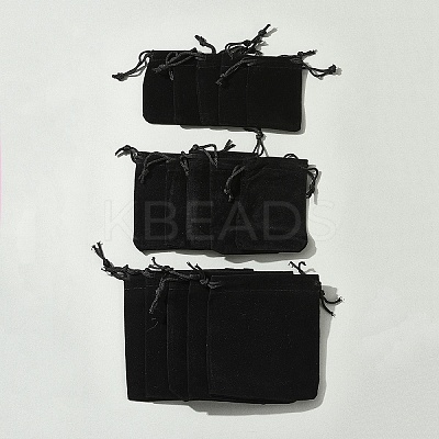 18Pcs 3 Styles Rectangle Velvet Drawstring Pouches TP-FS0001-04A-1
