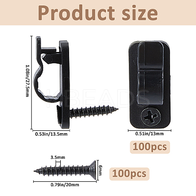 100Pcs Nylon Adjustable Wire Fixing Seat FIND-FH0016-78-1