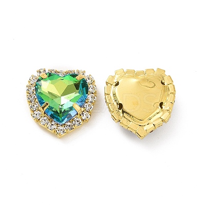 Heart Sew on Rhinestone DIY-E062-03G-05-1