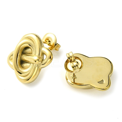 Ion Plating(IP) 304 Stainless Steel Stud Earrings EJEW-Z038-01G-1
