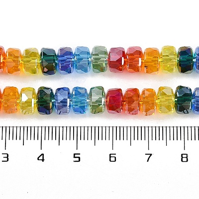 Electroplate Glass Beads Strands X-EGLA-B009-04-1