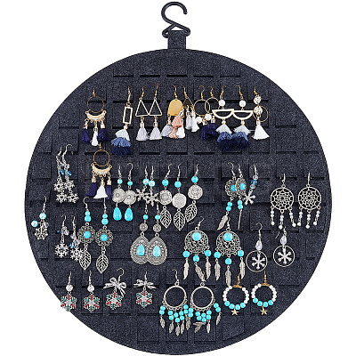 Polyester Wall-Mounted Jewelry Hanging Rolls AJEW-WH20002-23A-1