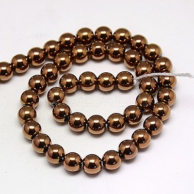 Electroplate Non-magnetic Synthetic Hematite Beads Strands G-J169A-2mm-01-1