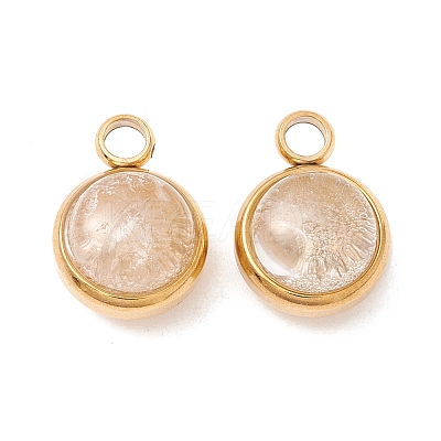 Natural Quartz Crystal Charms G-K325-01G-03-1