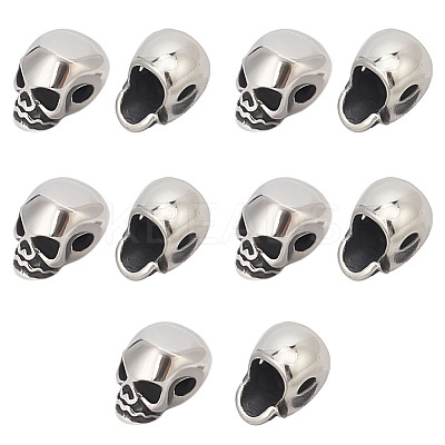 10Pcs Halloween 316 Surgical Stainless Steel Beads STAS-ME0002-89-1