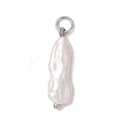 3Pcs 3 Colors Natural Keshi Pearl Pendants PALLOY-JF04239-02-1