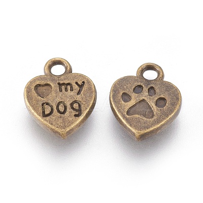 Tibetan Style Alloy Charms Pendants TIBEP-A123278-AB-FF-1