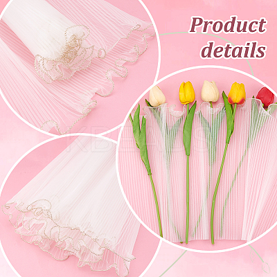 Wrinkled Wavy Polyester Flower Bouquets Wrapping Packaging FIND-WH0110-751B-1